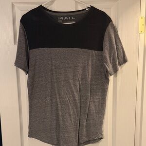 The Rail Black and Gray Short Sleeve Tee
